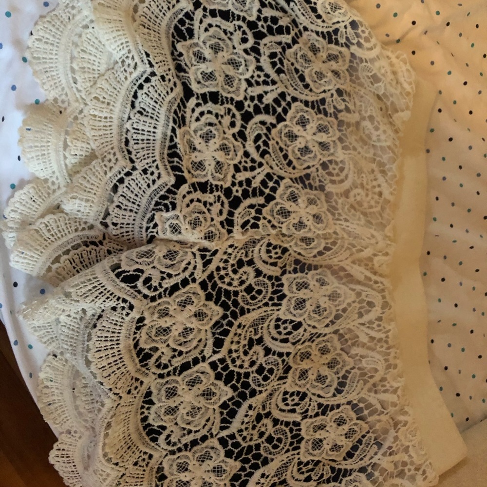 Riley James lace  tie die crochet shorts